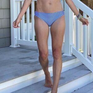 NWT Aerie Blue Vibe Striped Bikini Bottom - Size: Large